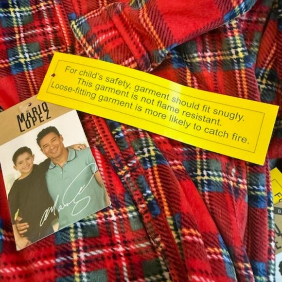 NWT Mario Lopez red tartan plaid toddler sleeper size 2T, 3T, 4T - Picture 3 of 5